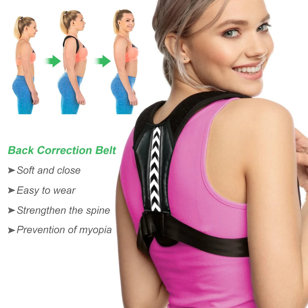 Posture Support Brace - Adjustable Back & Shoulder Corrector