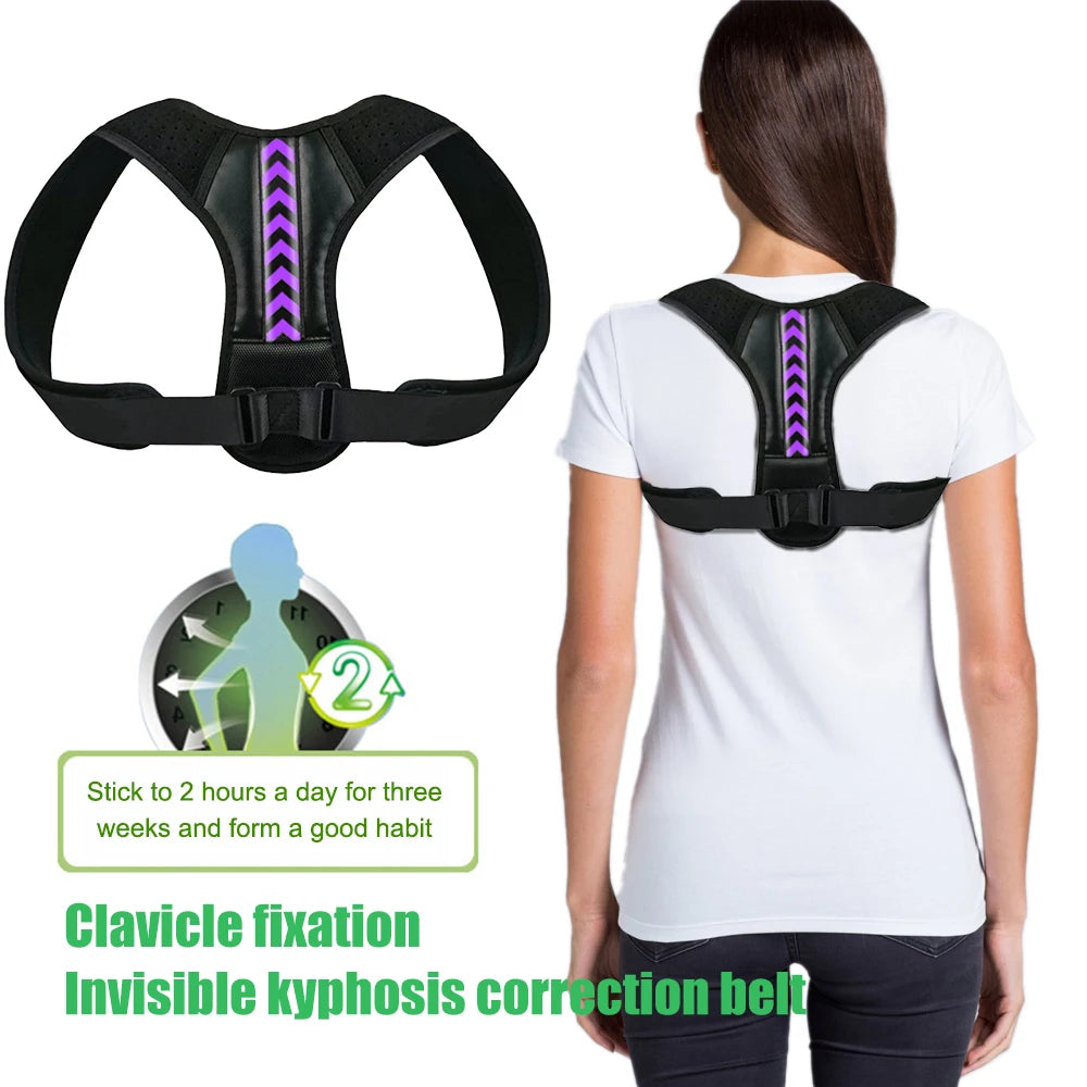 Posture Support Brace - Adjustable Back & Shoulder Corrector