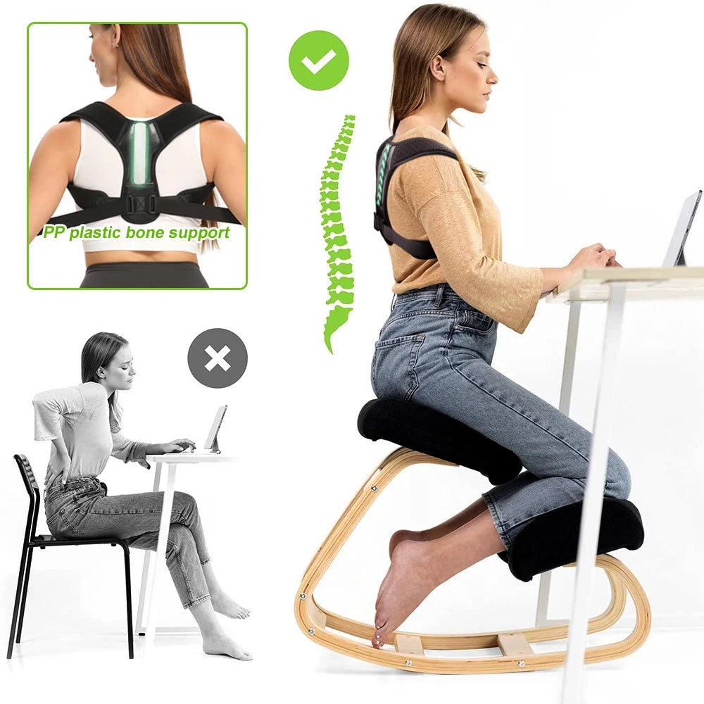 Posture Support Brace - Adjustable Back & Shoulder Corrector
